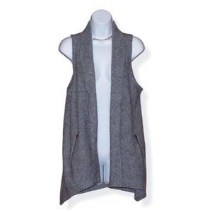 Apropos Wool Blend Open Front Sleeveless Cardigan